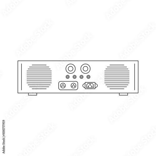 Icon Power amplifier box, rear panel of amplifier box Icons