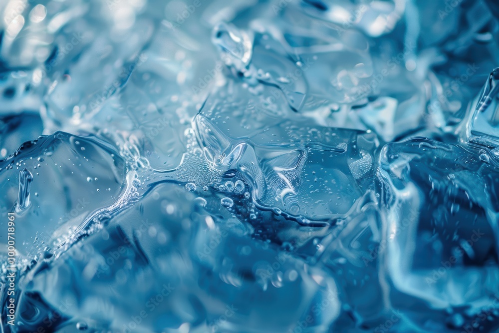 Icy blue abstract background with frozen water texture Icy blue abstract background with frozen water texture