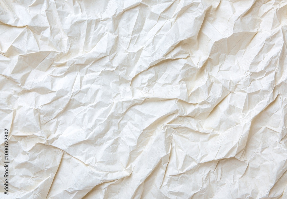 Obraz premium Crumpled white paper texture background