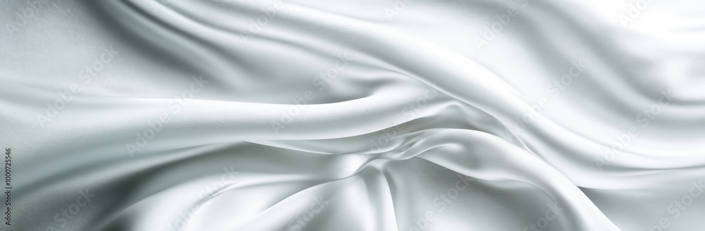 White satin fabric flowing and forming curves background White satin fabric flowing and forming curves background