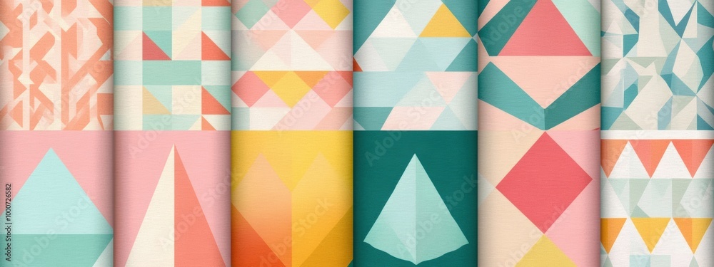 Geometric Patterns - Modern, clean geometric patterns in pastel or bold colors, perfect for backgrounds or decorative elements. Geometric Patterns - Modern, clean geometric patterns in pastel or bold colors, perfect for backgrounds or decorative elements.