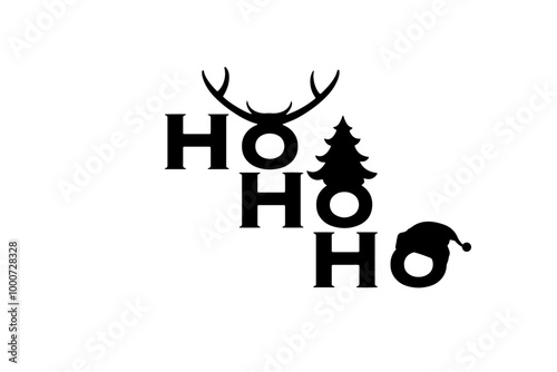 ho ho ho merry Christmas vector 