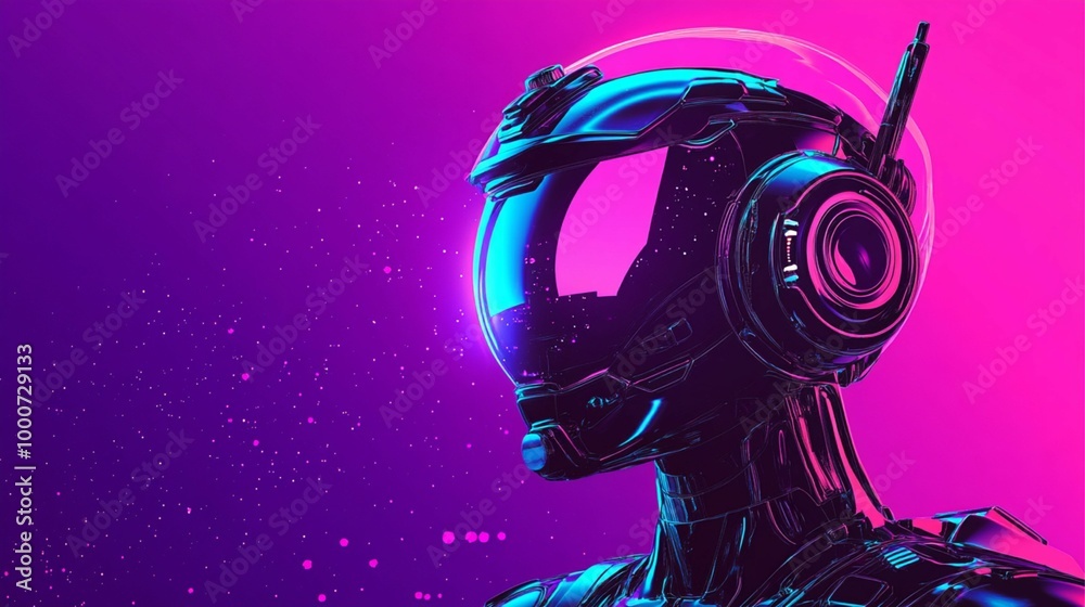 Retro futuristic background