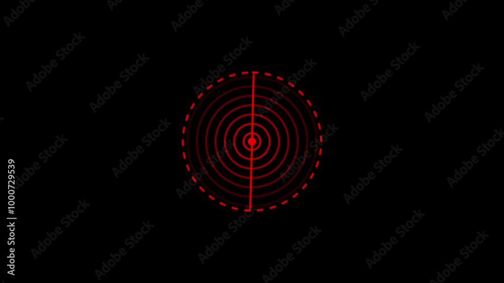 Technology Radar Screen Animation. Digital Technology Radar Signal transmitted, Radar Point to Detect Enemy Position.. Technology Radar Screen Animation. Digital Technology Radar Signal transmitted, Radar Point to Detect Enemy Position..