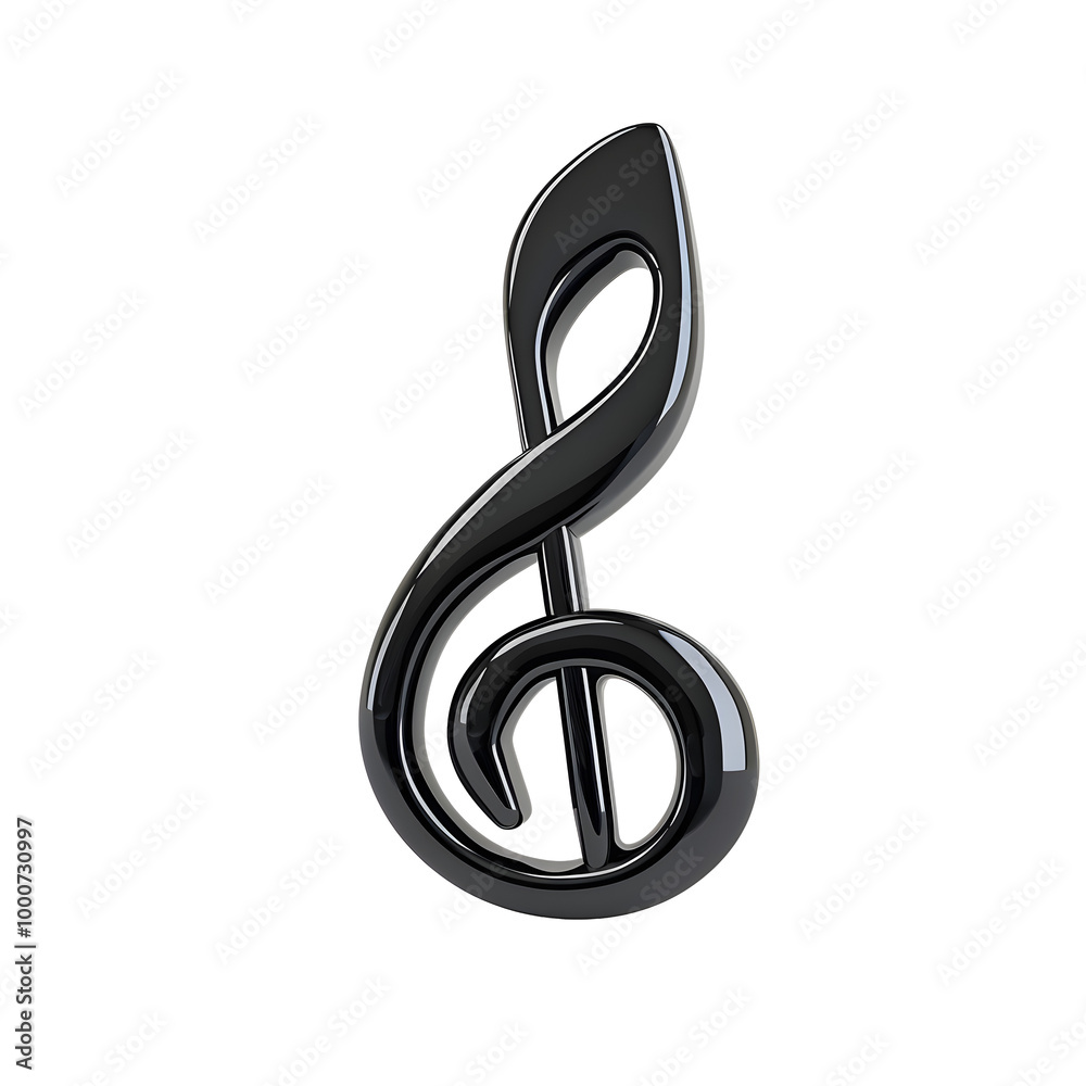 a black double music note