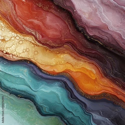 Wallpaper Mural Vibrant abstract fluid art background Torontodigital.ca