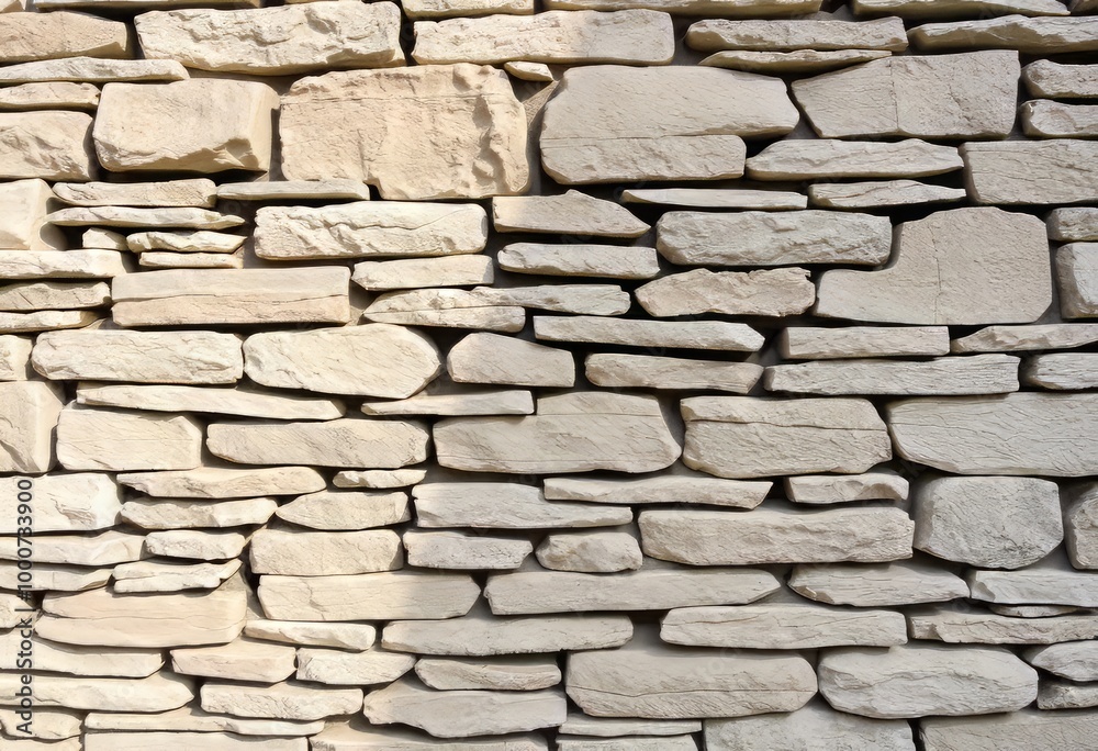 Fototapeta premium Stone Wall A shot of a stone wall highlighting its texture and p