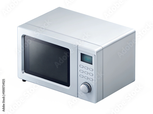 microwave isometric isolated on transparent background