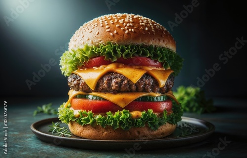 double cheese burger.