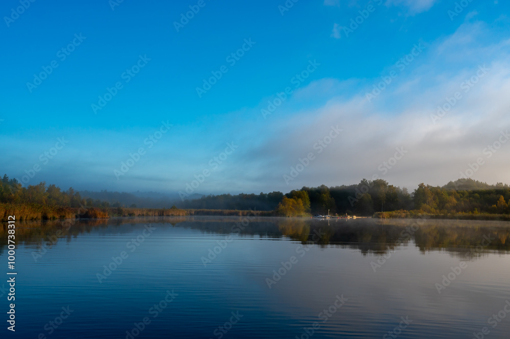 Calm water early morning with nice reflection Calm water early morning with nice reflection