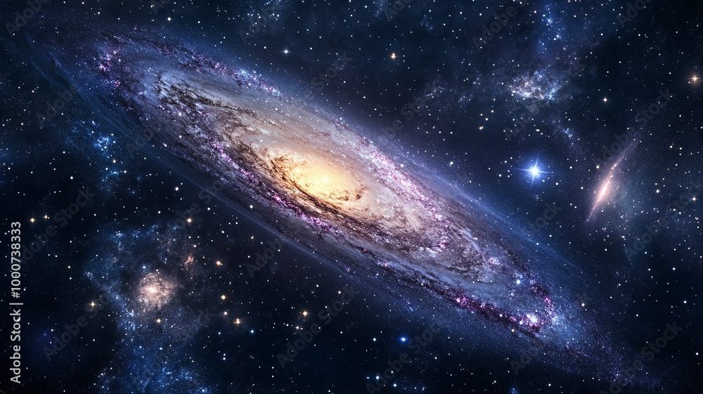 Fototapeta premium Night sky with stars in the galaxy.generative ai