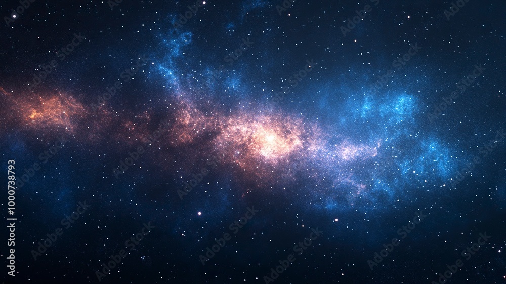Obraz premium Night sky with stars in the galaxy.generative ai