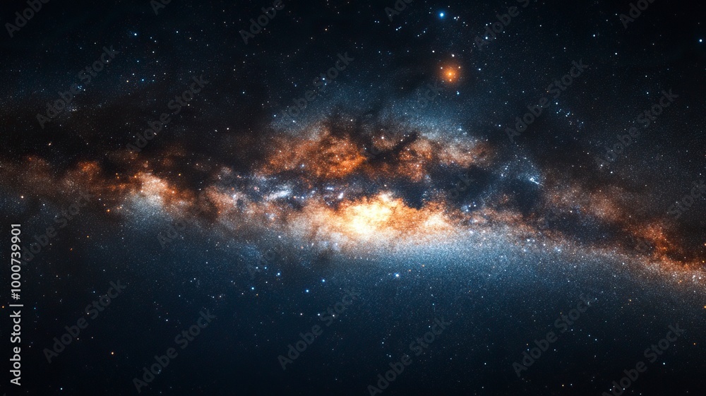 Obraz premium Night sky with stars in the galaxy.generative ai