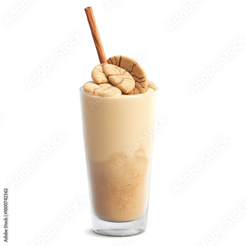 Snickerdoodle Cookie Milkshake cinnamon sugar snickerdoodle pieces cinnamon lover s dream comforting Summer drink concept photo