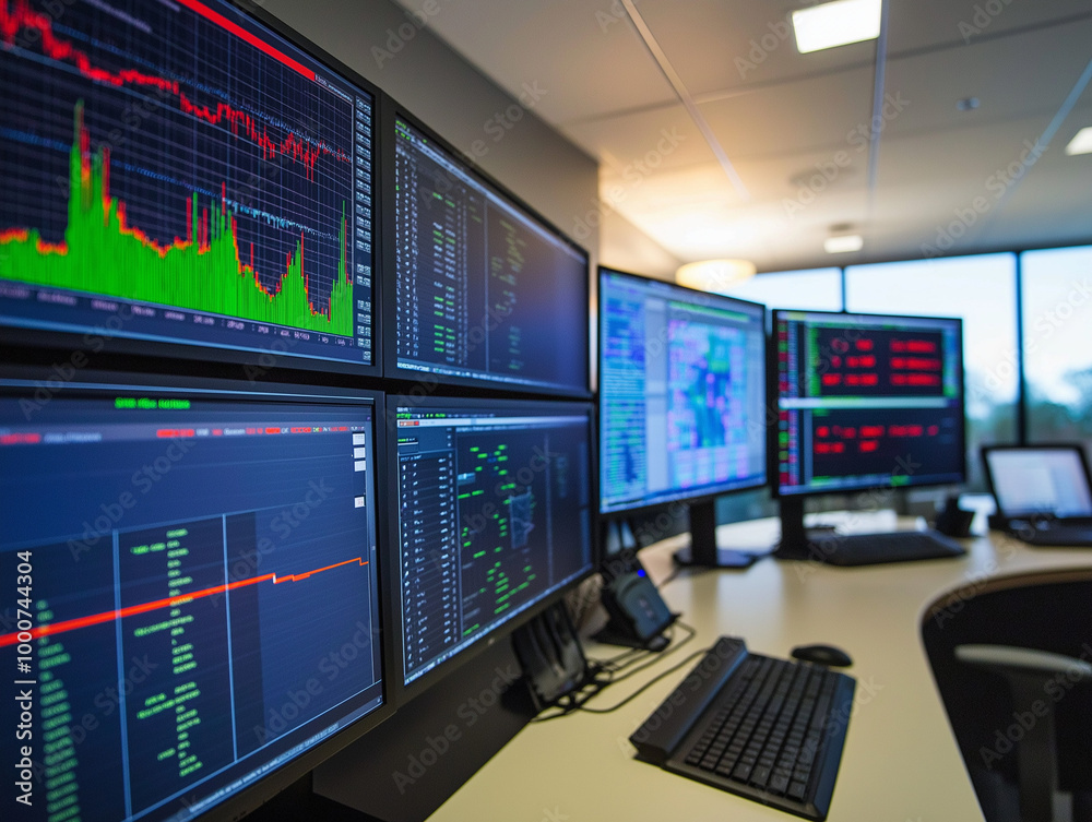 Monitoring and analytics setup with multiple data screens in a secure environment Monitoring and analytics setup with multiple data screens in a secure environment