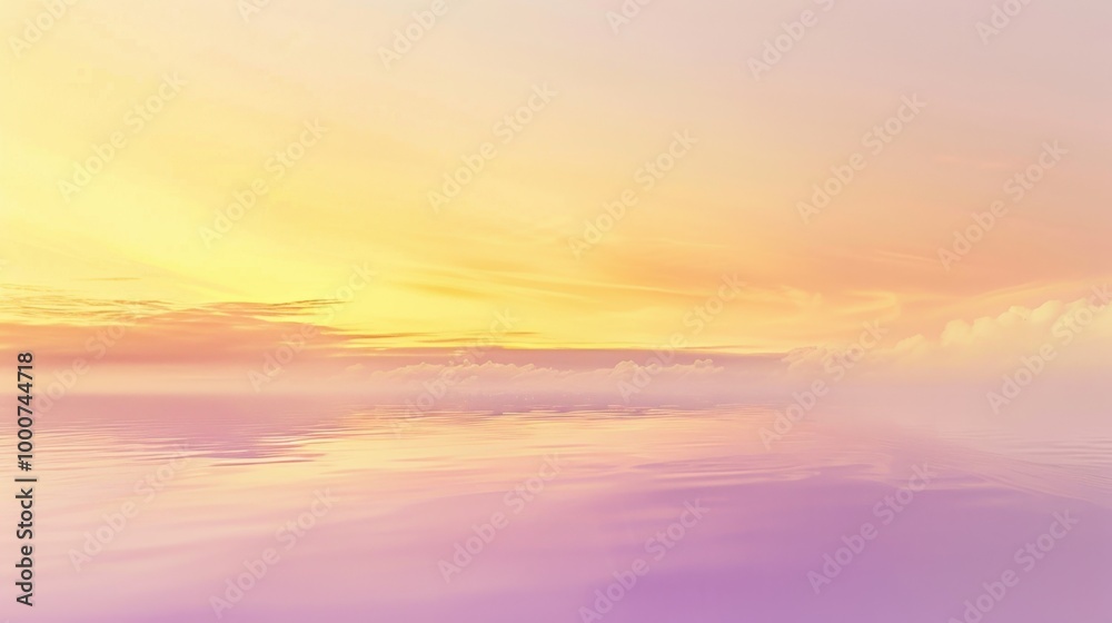 Obraz premium gradient transitioning from lavender to soft yellow, creating a warm and inviting visual effect