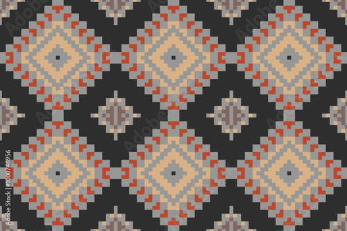 Geometric Pattern Arabic Pattern Imagesfolk Embroidery, Aztec Geometric Ornament Print. Design for Carpet, Wallpaper, Clothing, Wrapping, Fabric