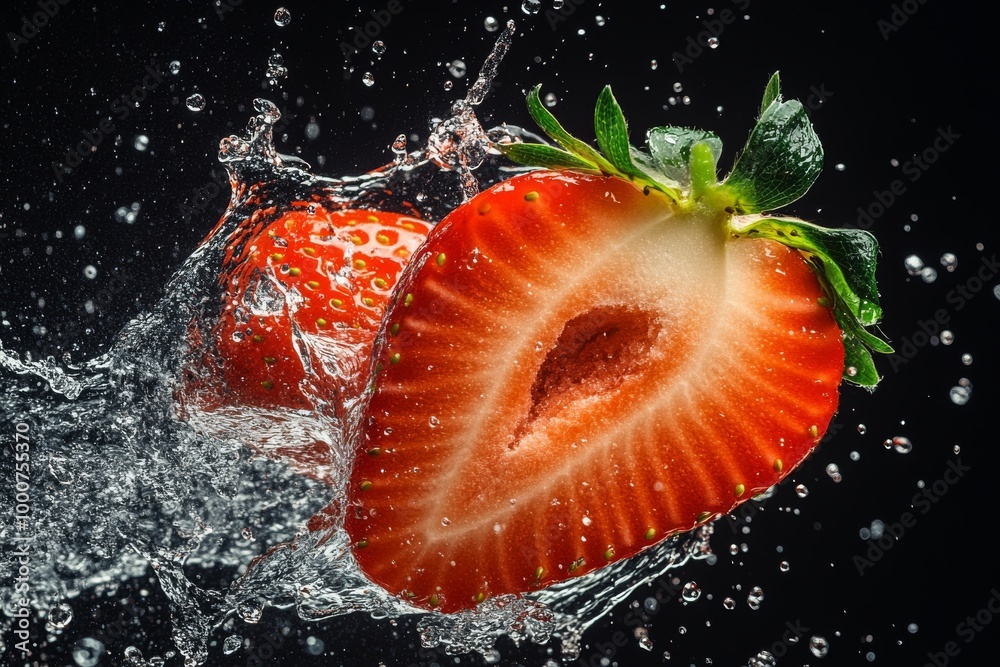 Strawberry Splash - A Burst of Red and Freshness