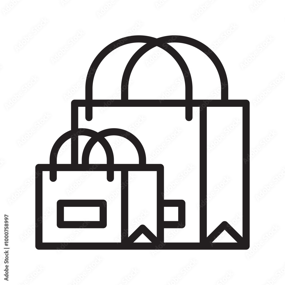 Shopping Bag Line Icon. Editable Stroke. Pixel Perfect. For Mobile and Web. Shopping Bag Line Icon. Editable Stroke. Pixel Perfect. For Mobile and Web.