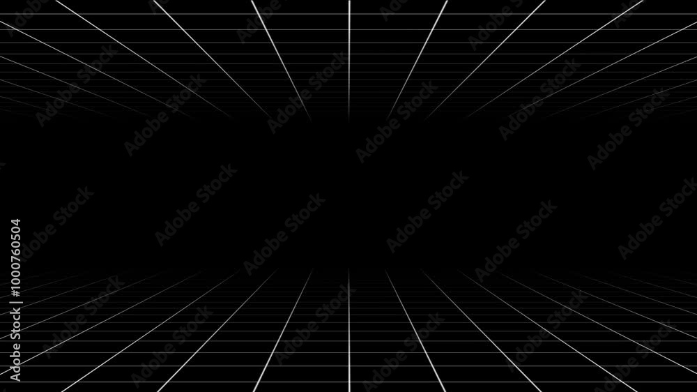 Infinite grid animation, forward motion perspective animation