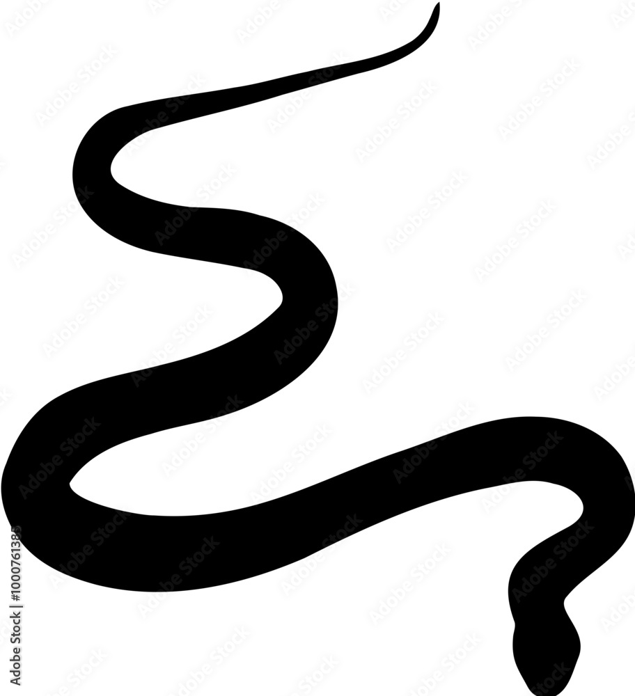 Vector silhouette illustration of a snake background Vector silhouette illustration of a snake background