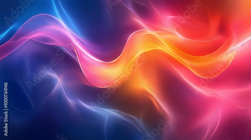 Wallpaper Mural Abstract Colorful Waves of Light and Lines Torontodigital.ca