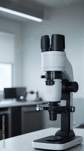 a microscope that is sitting on a table