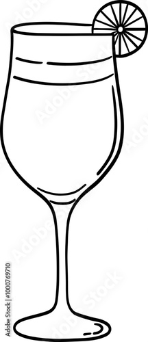 Hand Drawn Wine Glass Illustration