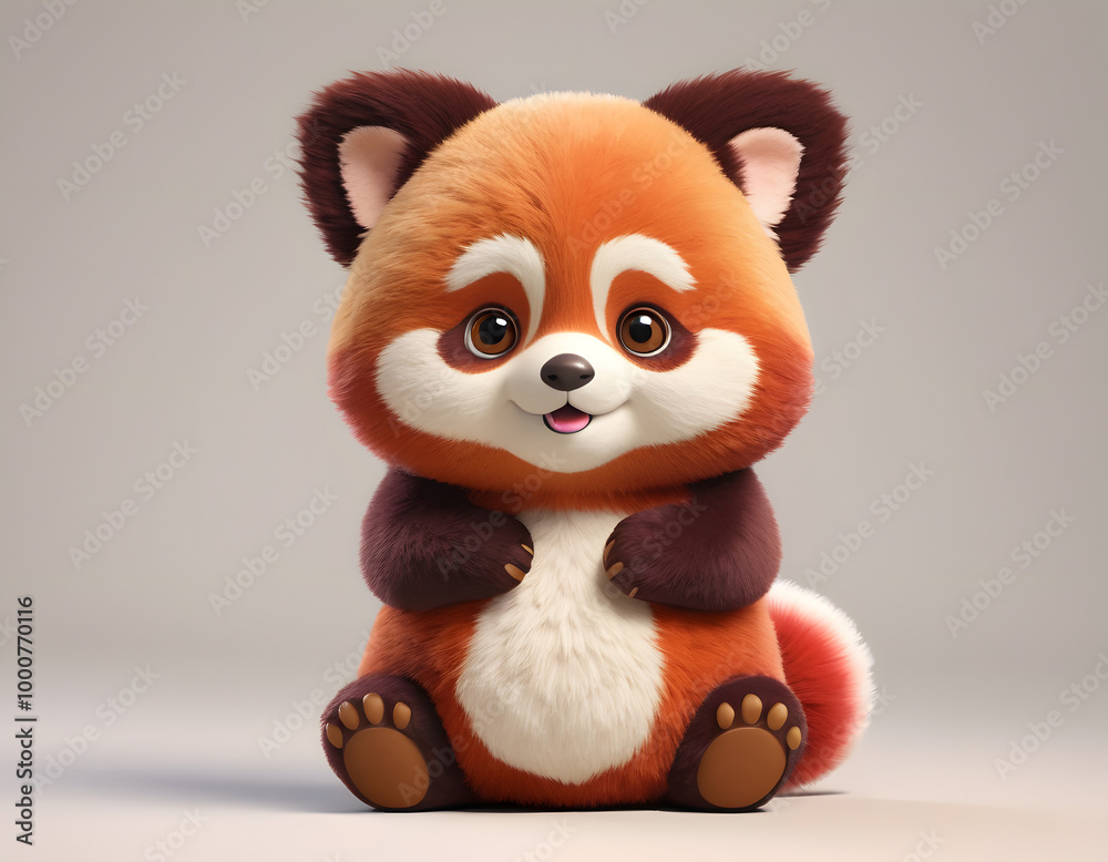 Fototapeta premium 3d toy Red panda