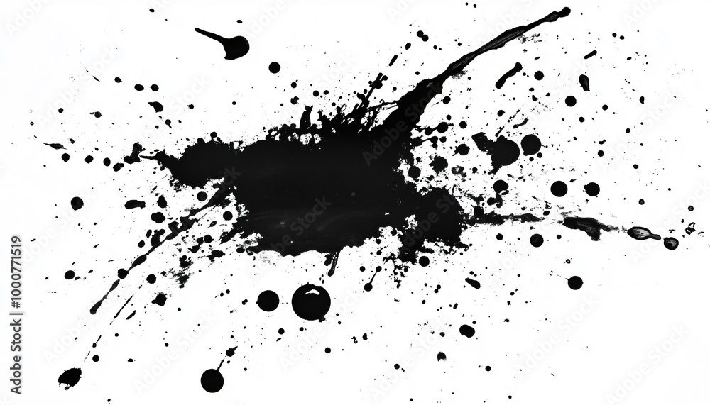 Random bursts and splatters of ink in black and white or vibrant colors, evoking a raw, artistic energy Random bursts and splatters of ink in black and white or vibrant colors, evoking a raw, artistic energy
