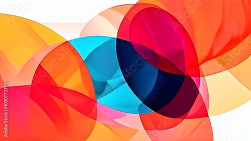 Orange, red, and blue abstract background 