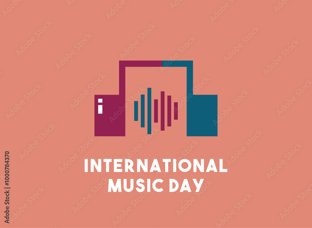 International Music Day. Flat design vector. International Music Day. Flat design vector.