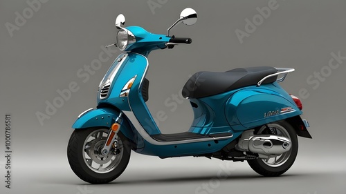 blue torquise scooter with silver rims