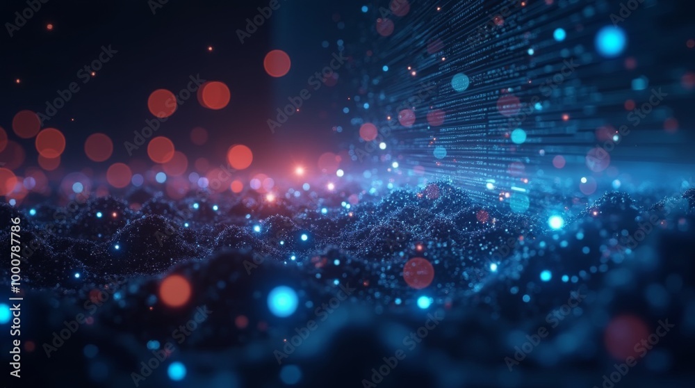 Abstract digital data background. Art can be used in the description of network abilities, technological processes, digital storages, science, education Abstract digital data background. Art can be used in the description of network abilities, technological processes, digital storages, science, education