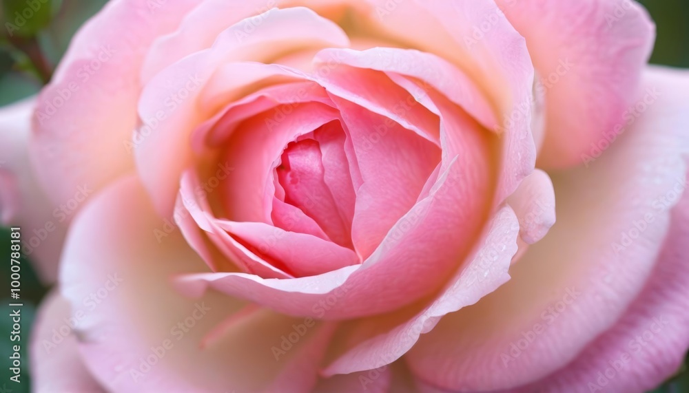 Blooming beauty A delicate pink rose in full bloom Blooming beauty A delicate pink rose in full bloom