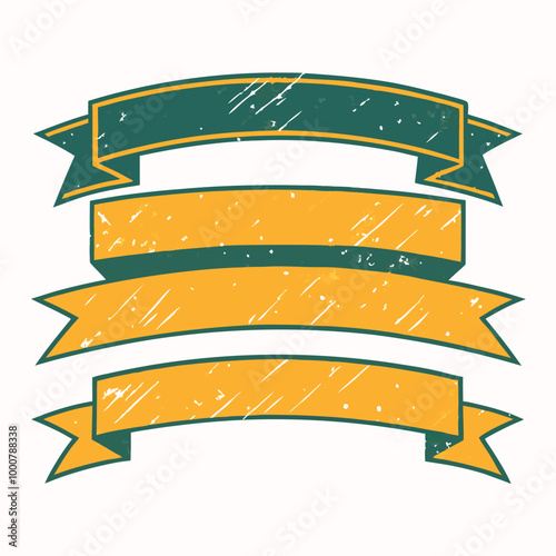 This captures the key elements (set, banner, ribbon, design) and avoids using a colon, keeping it descriptive yet concise Let me know if you'd like it shorter or more stylized