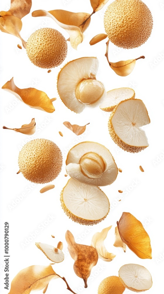 Lychee Fruit and Leaves in Motion Generative AI Lychee Fruit and Leaves in Motion Generative AI