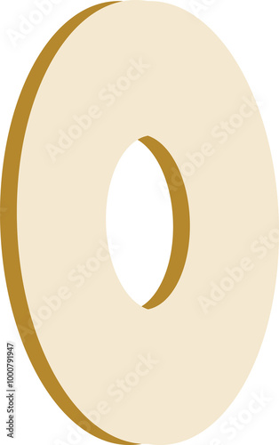Cartoon font, number 0