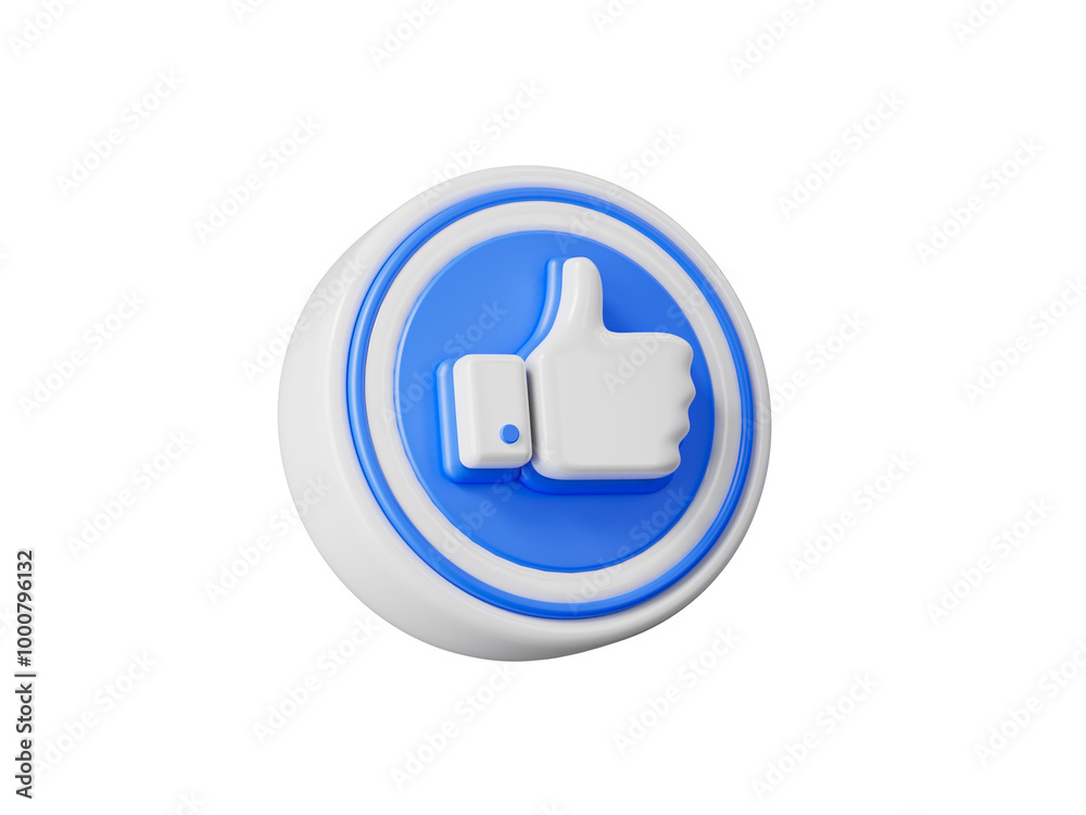 Like Icon 3D render Isolated on Transparent Background Like Icon 3D render Isolated on Transparent Background