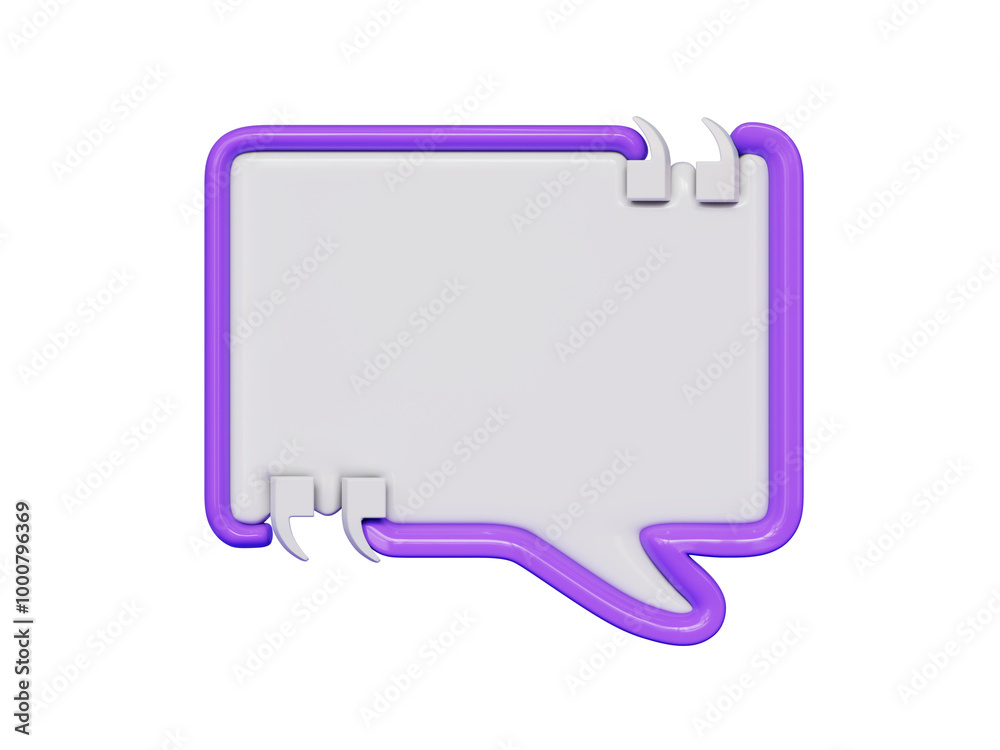 Text Bubble Icon 3D render Isolated on Transparent Background Text Bubble Icon 3D render Isolated on Transparent Background