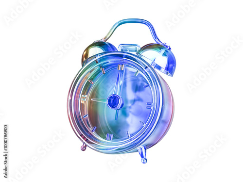 Wallpaper Mural Futuristic Holographic Gradient Abstract Crystal Material Watch Icon Isolated on Transparent Background Torontodigital.ca