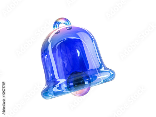 Wallpaper Mural Futuristic Holographic Gradient Abstract Crystal Material Bell Icon  Isolated on Transparent Background Torontodigital.ca
