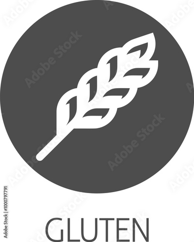 A wheat or rice plant gluten food concept icon. Possibly an icon for the wheat or gluten allergen or allergy.