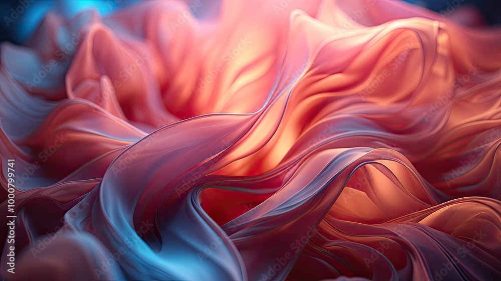 Obraz premium Neon Waves Background 