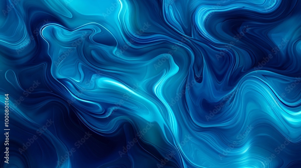 Obraz premium Abstract blue fluid texture background