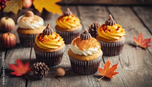  Autumnthemed cupcakes perfect for a cozy fall gathering photo