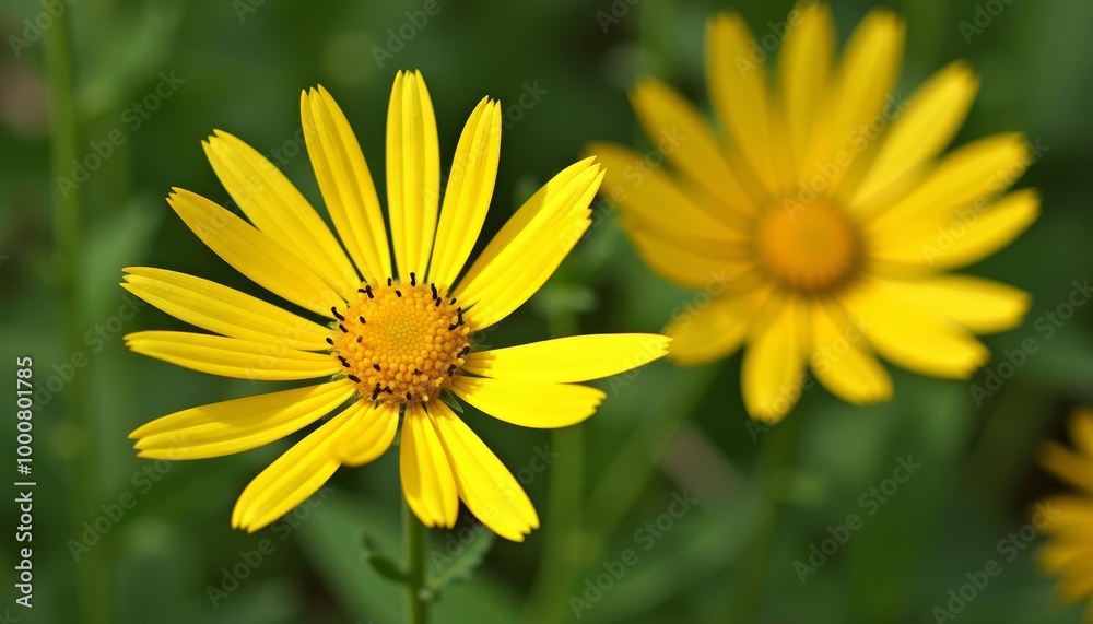 Bright and cheerful yellow flowers in bloom Bright and cheerful yellow flowers in bloom