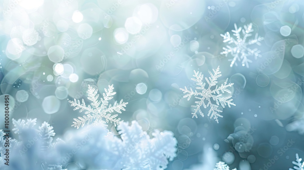 Snowflake patterns on frosted glass soft cool tones create a delicate winter scene Snowflake patterns on frosted glass soft cool tones create a delicate winter scene