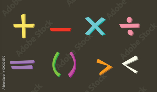 set of maths symbols