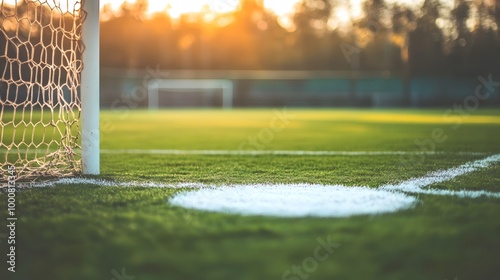 soccer field with a goal photo